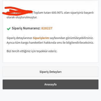 Sipariş Sonrası İletişim Sorunu ve Şüpheli Mesaj