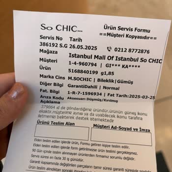 Kırılan Bileklik Ve Sorumsuz Garanti Süreci Hayal Kırıklığı Yarattı