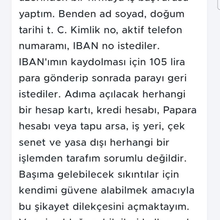 Evde İş Vaadiyle Kişisel Bilgilerimi ve Paramı İstediler Mağdur Oldum