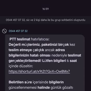 Adıma Sahte Mesajla Kişisel Bilgi Toplama Girişimi