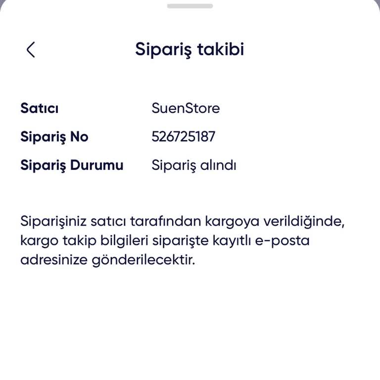 Suenstroe 1 Ay Oldu Siparişimi Teslim Etmedi