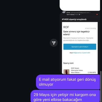 Sipariş Takip Numarasıyla Elbiseme Ulaşamıyorum, Canlı Destek Yanıt Vermiyor