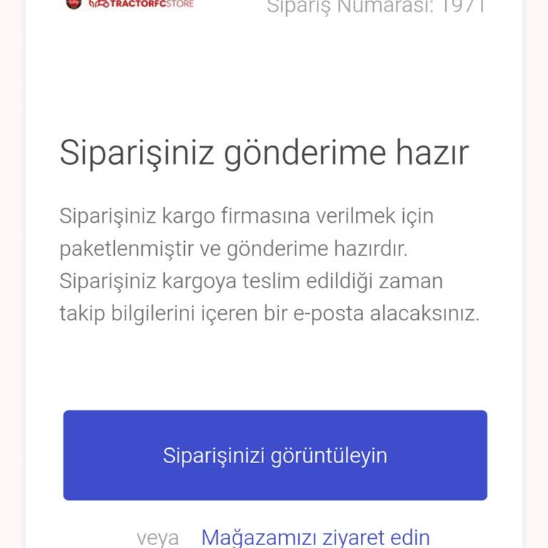 Tractor Fc Store Ürünler Kargoya Verilmedi