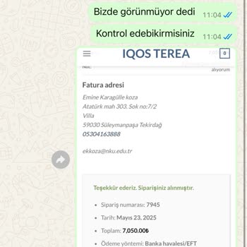 Sipariş Sonrası İletişim Kesildi Ürünüm Gönderilmedi