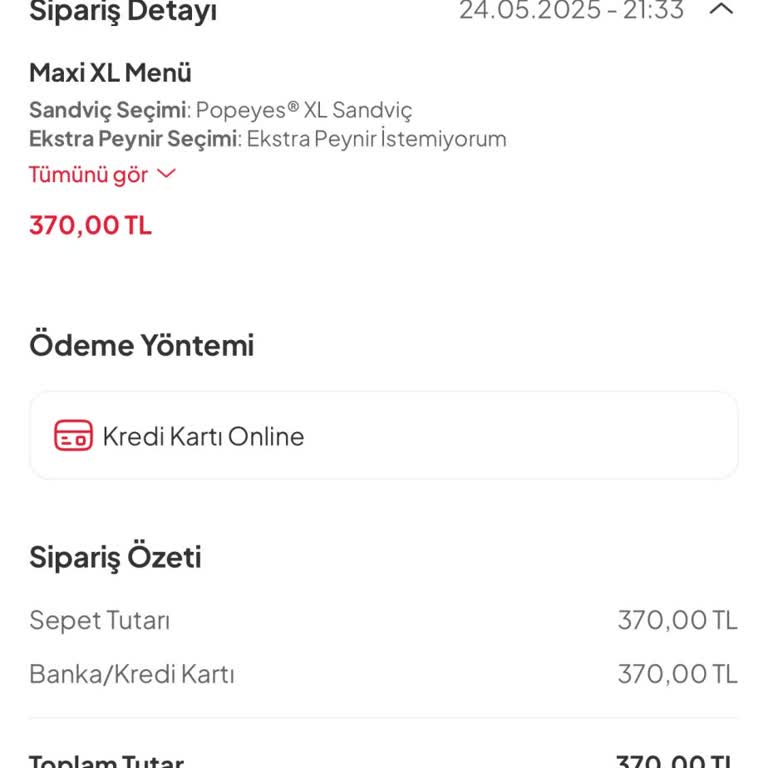 Siparişim Soğuk Geldi, Ücret İadesi Yerine Puan Verildi