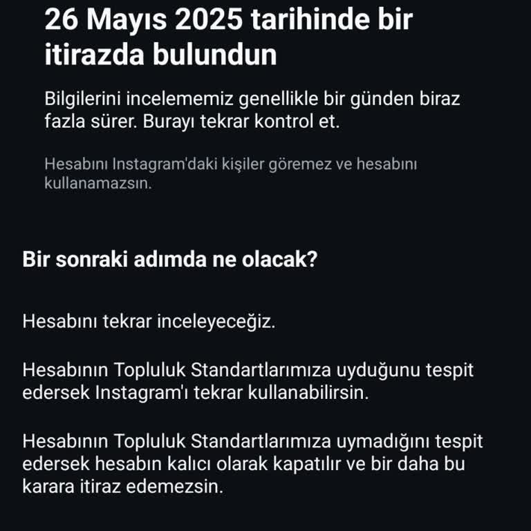 Instagram Hiçbir Gerekçe Olmadan Kapatılan Hesabım İçin Çözüm Bekliyorum