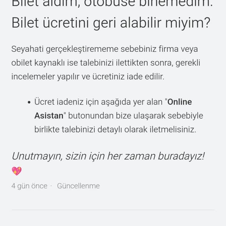 O-bilet'te Rötarlı Sefer Ve İptal Sorunu Yaşadım