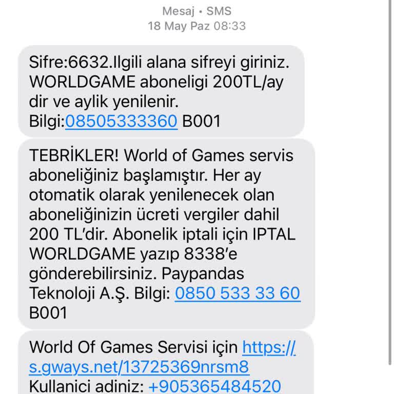 Yanlışlıkla Yapılan Üyelik Ücreti Faturama Yansıtıldı