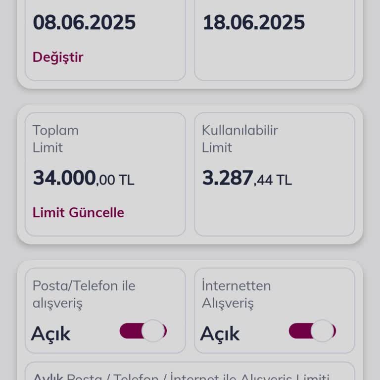 Kredi Kartı Limiti Kapandıktan Sonra Açılmıyor, Çözüm Bekliyorum