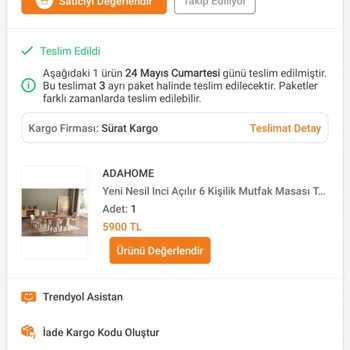 Eksik Ve Hasarlı Masa Ayağı, İletişim Sorunu Ve Çözüm Bulunamıyor