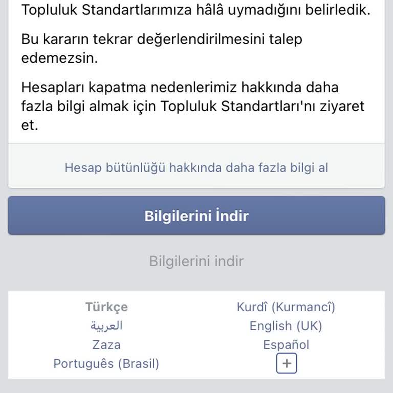 Facebook Hesabım Haksız Yere Kapatıldı