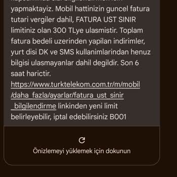 Kullanılabilir İnternet Hakkı Olmasına Rağmen Fatura Aşımlı Geldi