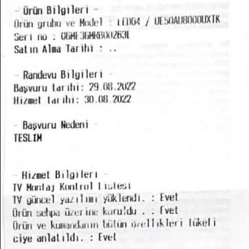 Samsung TV'de Tekrarlayan Panel Arızası Ve Yetersiz Garanti Desteği