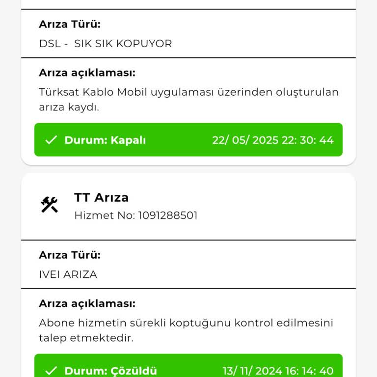 Sürekli Kesilen İnternet Ve Çözümsüz Arıza Kayıtları Nedeniyle Sözleşme İptali Talebi