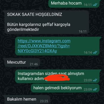 Satın Aldığım Saat Teslim Edilmedi, Mesajlarıma Yanıt Verilmiyor