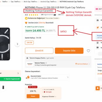 Trendyoldan Aldığım Telefon Kullanılmış Ve Orijinal Olmayan Kutuda Geldi