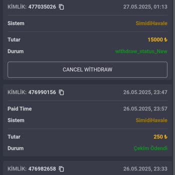 Kazanç Sonrası Bakiyem Silindi, Çekimim İptal Edildi