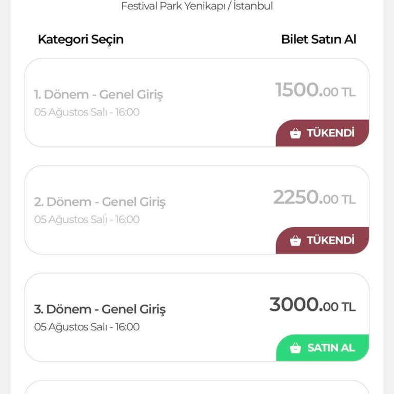 Konser Biletlerinde Sistem Hatası Ve Kara Borsa Mağduriyeti