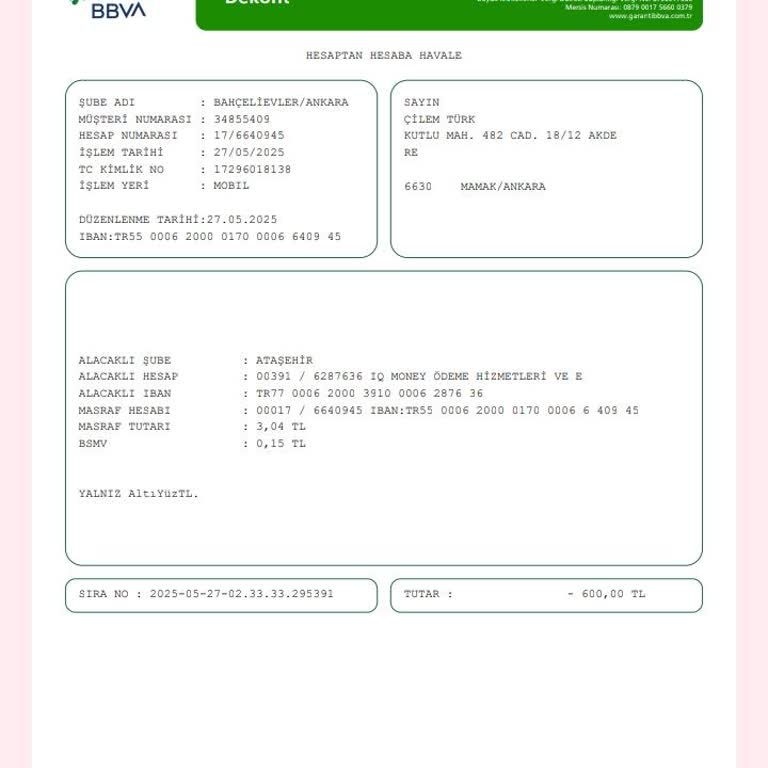 Gece Yatırdığım Para Hesabıma Geçmedi Destekten Çözüm Alamadım