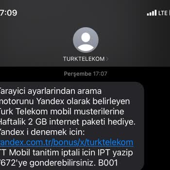 Kampanya Katılımı Sonrası 2 GB İnternet Hediyesi Tanımlanmadı