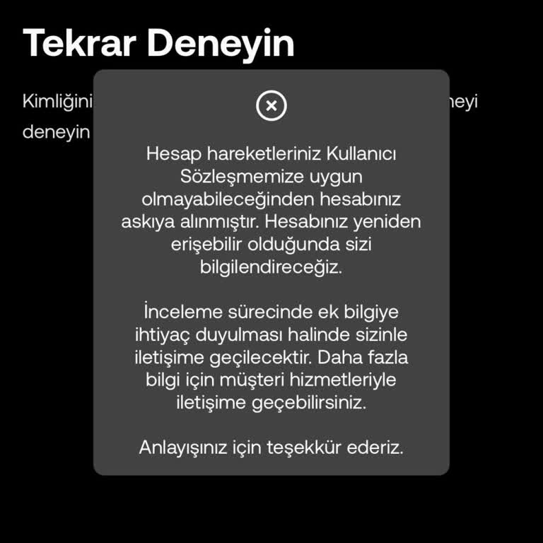 Okx Hesabım Askıya Alındı Güncelleme Yapılmıyor