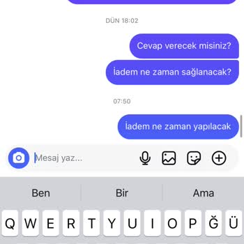 İade Süreci Uzadı, Müşteri Hizmeti Yok