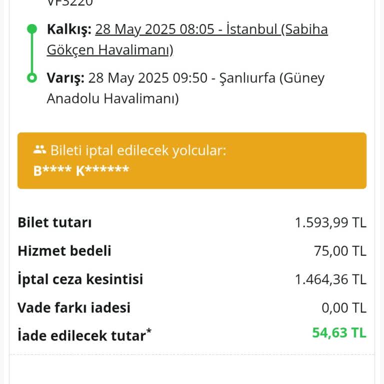 Uçuş İptalinde Yetersiz İade Tutarı Hayal Kırıklığı Yarattı