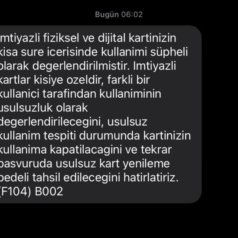 Otobüste Kart Okuma Hatası Nedeniyle Kartımın Kapanmasını İstemiyorum