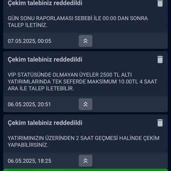 Çekim Taleplerimizin Sürekli İptal Edilmesi Ve Para Yatırılmaması