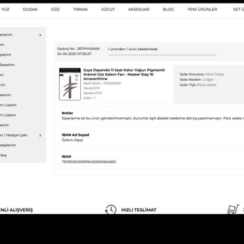 Eksik Gönderilen Ürün Ve İade Talebime Cevap Verilmedi