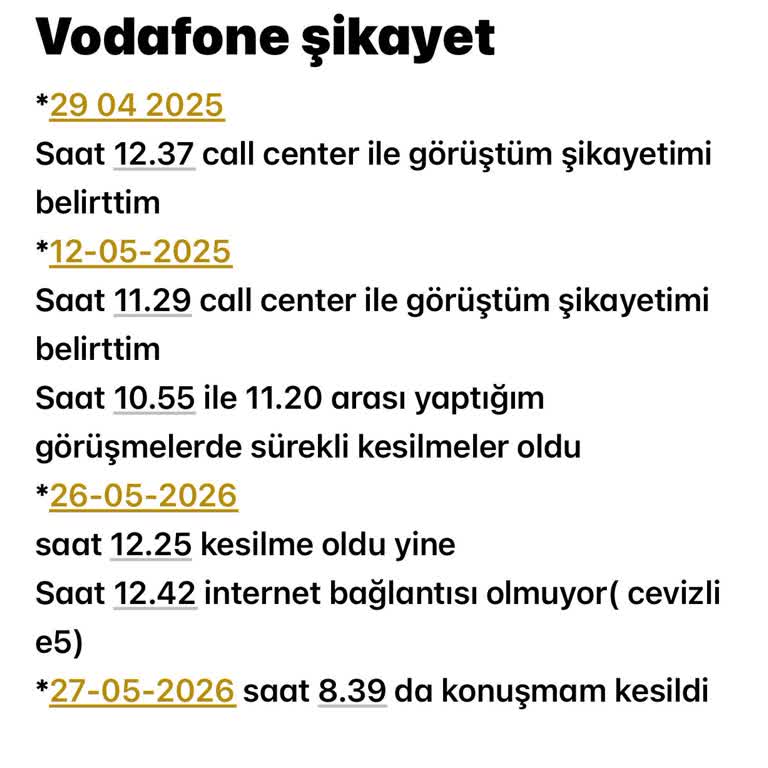 Vodafone'da Sürekli Kesinti Ve Çözüm Eksikliği