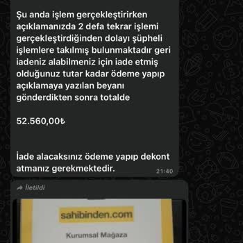 Sahibinden.com Güvenli Ödeme Sürecinde Yaşanan Sorun Ve Para İadesi Talebi
