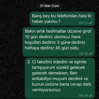 Siparişin Teslim Edilmemesi Ve İletişim Sorunlarıyla Mağduriyet