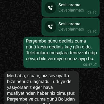 Siparişin Teslim Edilmemesi Ve İletişim Sorunlarıyla Mağduriyet