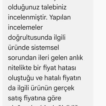 Fiyat Düştükten Sonra İade Talebim Reddedildi, Mağduriyetim Giderilmedi