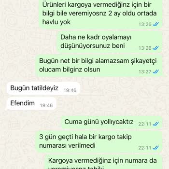 Siparişim Çok Gecikti, Sürekli Oyalandım