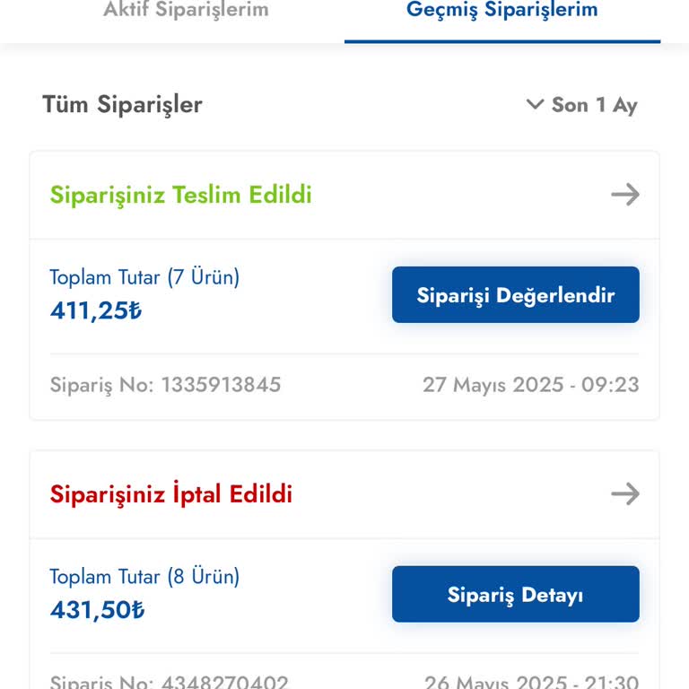 Siparişim Kırık Ve Teslim Edilmeden Teslim Edilmiş Gösterildi