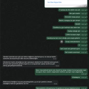 Ertesi Gün Teslimat Sözünü Tutmayan Kargo Ve Yetersiz Müşteri Hizmeti