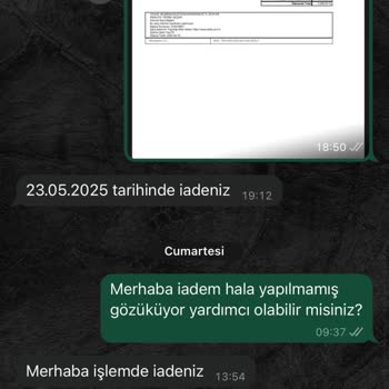 Geciken İade Ve Kalitesiz Ürün Nedeniyle Mağduriyet