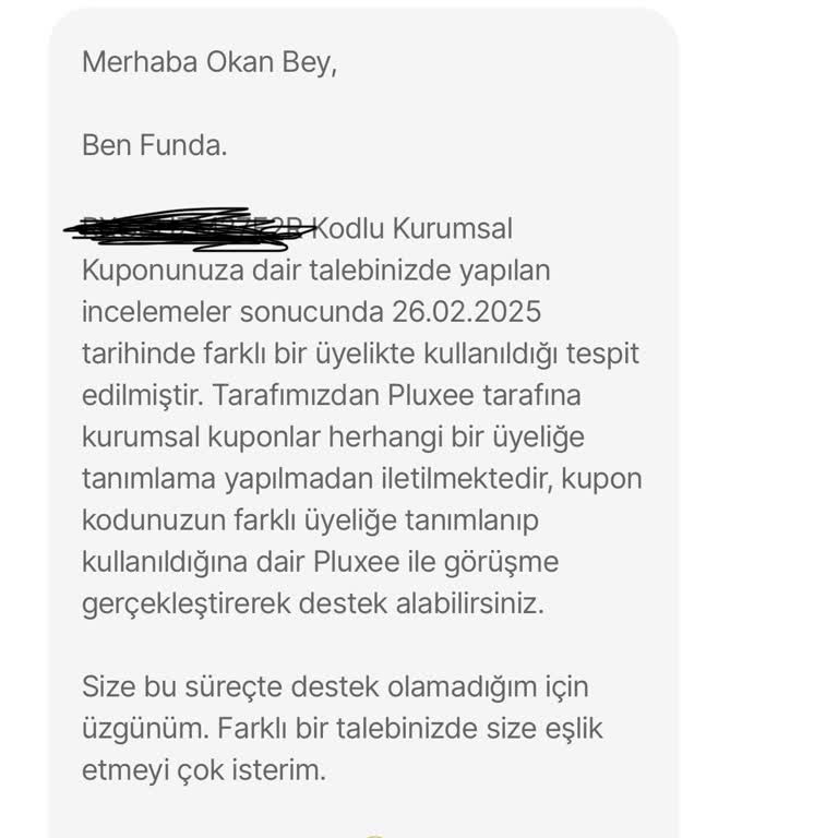 Hediye Çekiminin Başkası Tarafından Kullanılması Ve Pluxee'nin İlgisizliği