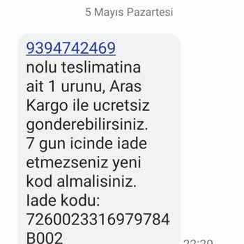 Aras Kargo İade Sürecinde İletişim Eksikliği Ve Mağduriyet