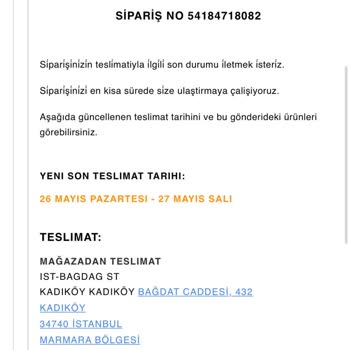 Zara Online Siparişinde Gecikme Ve Yetersiz Müşteri Hizmeti