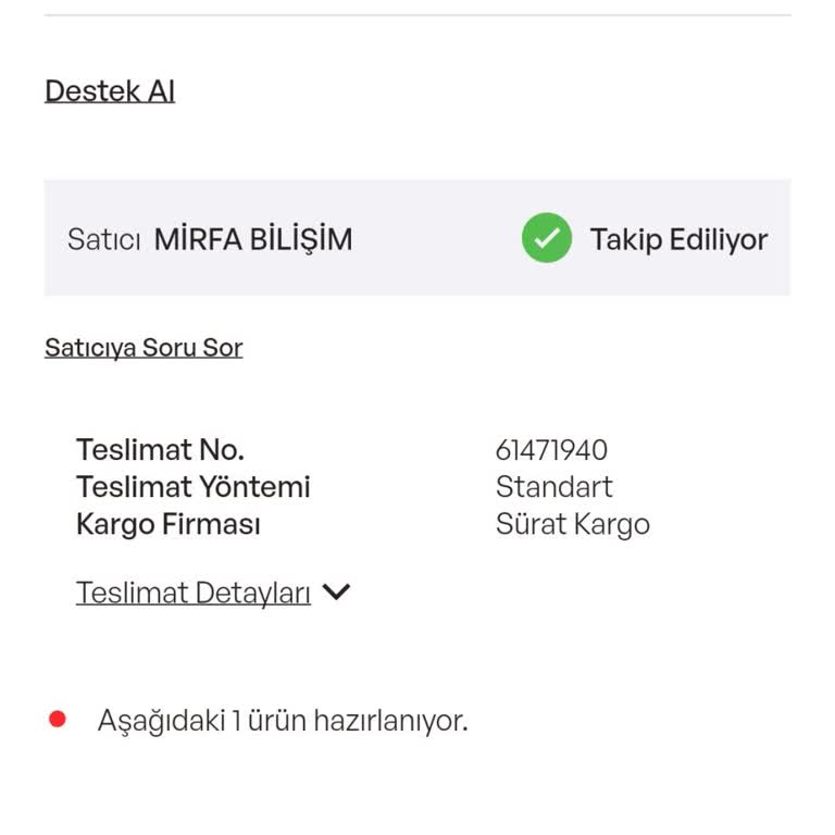 Siparişim Kargolanmadı, Satıcıdan Yanıt Alamıyorum