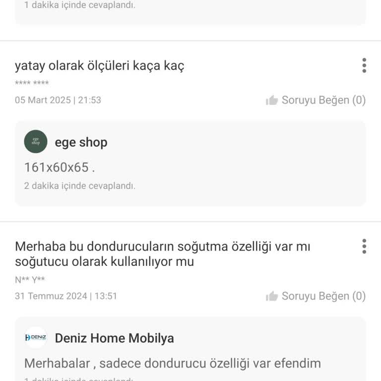 Yanlış Ölçüde Derin Dondurucu Teslimatı