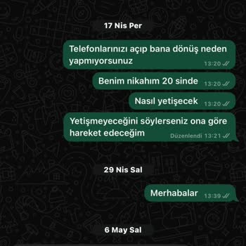 Nikah Organizasyonu İçin Sipariş Verdiğim Hediyelikler Teslim Edilmedi, İade Yapılmadı