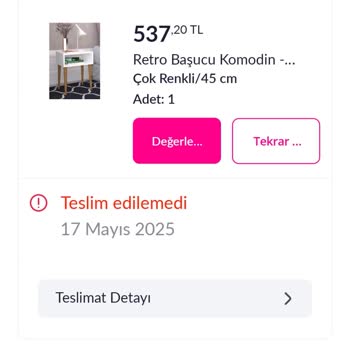 İade Edilen Ürünün Ücreti Hala Geri Ödenmedi