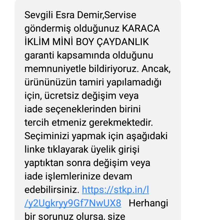 Karaca Çaydanlık İade Sürecinde Gecikme Ve Mağduriyet