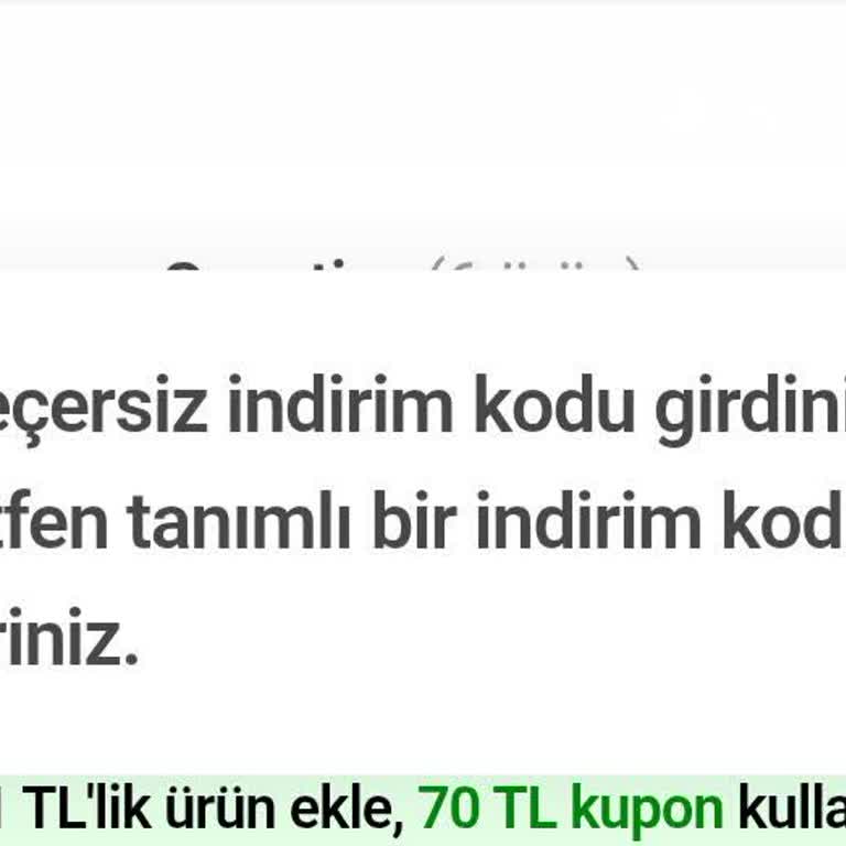 Vodafone Hepsiburada İndirim Kodu Geçersiz Hatası Ve Sorunun Giderilmesi Talebi