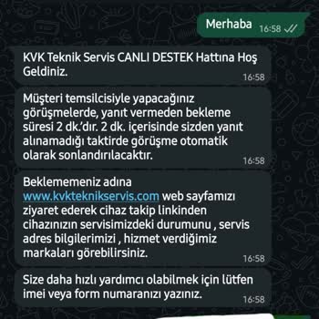 KVK Teknik Servisinden Yetersiz Bilgilendirme Ve İletişim Sorunu