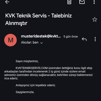 KVK Teknik Servisinden Yetersiz Bilgilendirme Ve İletişim Sorunu